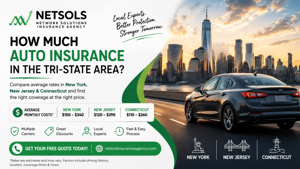 How Much Auto Insurance in the Tri-State Area? | Netsols Insurance Agency